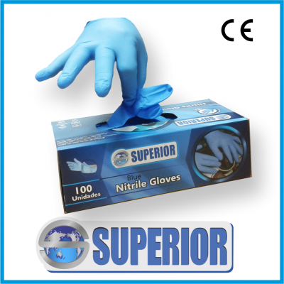 Guante Nitrilo Azul Superior Caja por 100